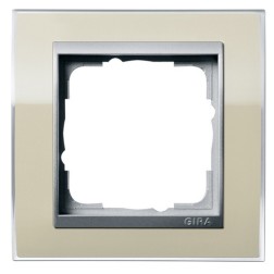 Рамка Gira Event Clear Песочный 1 пост цвет вставки Алюминий 