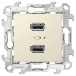 Зарядное устройство 2хUSB 2,1А Simon 24 Harmonie, слоновая кость (бежевый) 