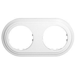 Рамка 2-постовая круглая Экопласт Vintage-Classic, белый  Рамка 2-постовая круглая Экопласт Vintage-Classic, белый