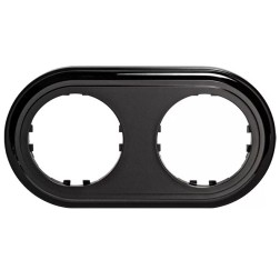 Рамка 2-постовая круглая Экопласт Vintage-Classic, черный  Рамка 2-постовая круглая Экопласт Vintage-Classic, черный