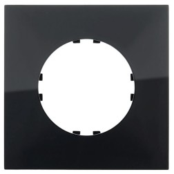 Рамка 1-постовая квадрат Экопласт Vintage-Quadro, черный 