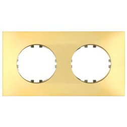Рамка 2-постовая квадрат Экопласт Vintage-Quadro, золото 