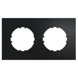 Рамка 2-постовая квадрат Экопласт Vintage из натурального темного стекла 