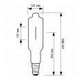 Лампа металлогалогенная Philips HPI-T Pro 2000W/542 380V 9,1A E40/E27 210000lm 4200k p20 d101x430mm (МГЛ) 