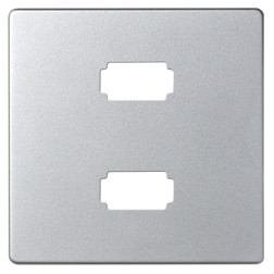 Накладка для коннектора 2*USB 2.0 типа А мама Simon 82 Detail, холодный алюминий 