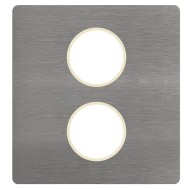 Лицевая панель для механизма TV/SAT с двумя коннекторами Soho Fede Brushed Graphite бежевый