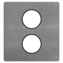 Лицевая панель для механизма TV/SAT с двумя коннекторами Soho Fede Brushed Graphite черный 