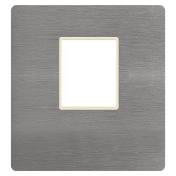 Лицевая панель для механизма MULTIMEDIA с одним коннектором  Soho Fede Brushed Graphite бежевый 
