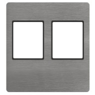 Лицевая панель для механизма MULTIMEDIA с двумя коннекторами Soho Fede Brushed Graphite черный