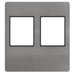 Лицевая панель для механизма MULTIMEDIA с двумя коннекторами Soho Fede Brushed Graphite черный 