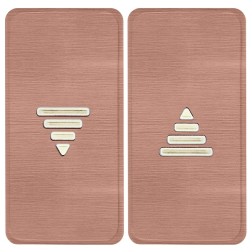 Клавиша широкая для жалюзи Soho Fede  Brushed Copper бежевый 