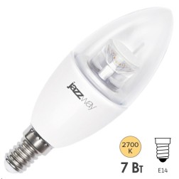 Лампа светодиодная свеча PLED- DIM C37 7w CLEAR 2700K 520Lm E14 230/50 Jazzway 