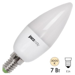 Лампа светодиодная свеча PLED- DIM C37 7w 3000K 540 Lm E14 230/50 Jazzway 