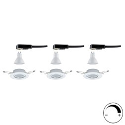 Светильник встраиваемый Paulmann комплект Base LED 3 step DIM 3x5W Матовый белый (100%/50%/25%/off) 