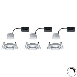 Светильник встраиваемый Paulmann комплект Nova Coin 3 step DIM LED 3x6.5W (100%/50%/25%/off) 