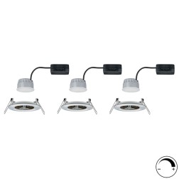 Светильник встраиваемый Paulmann комплект Nova Coin 3 step DIM LED 3x6.5W (100%/50%/25%/off) 