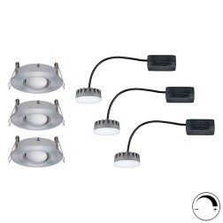 Светильник встраиваемый Paulmann комплект Name dim LED 3x6,8W  Матовый алюминий 