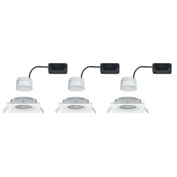 Светильник встраиваемый Paulmann комплект Nova Coin LED 3x6,5W Матовый белый 