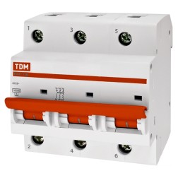 Автоматический выключатель ВА47-100 3Р 63А 10кА характеристика С TDM (автомат) 