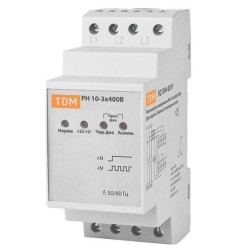 Трехфазное реле контроля напряжения РН-10 5А 3х400В TDM 