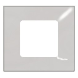 Накладка декоративная на рамку базовую 1 пост Simon 27 Play Color, прозрачный серый 