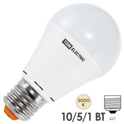 Лампа светодиодная А60 10W 3000K 230V E27 DIM (3 режима яркости) TDM 