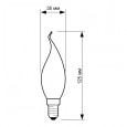 Лампа свеча на ветру Philips Deco CL 40W 230V E14 BXS35 прозрачная 