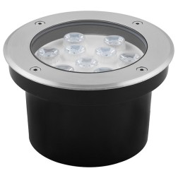 Светодиодный светильник тротуарный (грунтовый) SP4113 9LED 9W холодный белый D160/d140x90mm IP67 