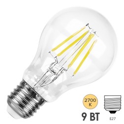 Лампа филаментная светодиодная Feron LB-63 A60 9W 2700K 230V 930lm E27 filament теплый свет 