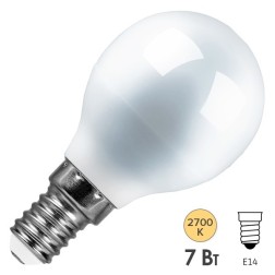 Лампа светодиодная шарик Feron LB-95 7W 2700K 230V E14 G45 теплый свет 