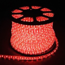 Светодиодный дюралайт LED-F3W 2,88W/м 72LED/м 230V красный 50м/11х17мм (кратность резки 2м) 