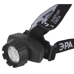 Фонарь ЭРА GB-604 Налобный 18LED, 3xAAA, 4 режима, черный 