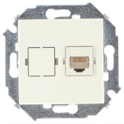 Розетка компьютерная RJ45 кат.6a Systimax Simon 15, слоновая кость (бежевый) 