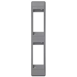 Рамка двухпостовая под 2 узких модуля 32х160мм пластик с суппортом Simon 82C , алюминий 