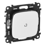 Выключатель одноклавишный с подсветкой Legrand Valena Allure Белый (в сборе) 