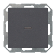 Выключатель одноклавишный с подсветкой Gira ClassiX Art Антрацит (в сборе) 
