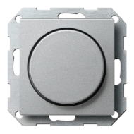 Светорегулятор поворотный 200 Вт Gira Event Clear Алюминий (в сборе) 