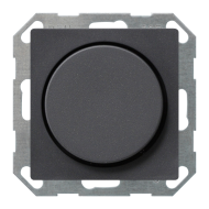 Светорегулятор поворотный 200 Вт Gira Esprit-C Антрацит (в сборе) 