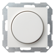 Светорегулятор поворотный 200 Вт Gira Esprit-C Глянцевый белый (в сборе) 