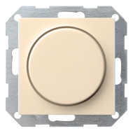 Светорегулятор поворотный 200 Вт Gira Esprit-C Глянцевый кремовый (в сборе) 