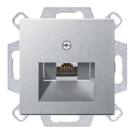 Розетка телефонная 1xRJ11 Gira Event Алюминий (в сборе) 