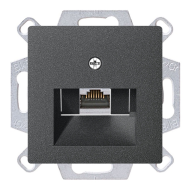 Розетка телефонная 1xRJ11 Gira Event Антрацит (в сборе) 