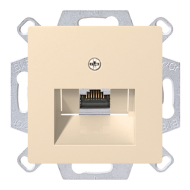 Розетка телефонная 1xRJ11 Gira Event Opaque Глянцевый кремовый (в сборе) 