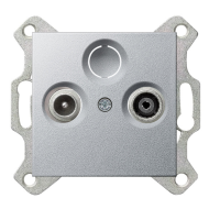 Розетка TV / SAT проходная Gira Standard 55 Алюминий (в сборе) 