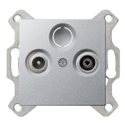 Розетка TV / SAT оконечная Gira ClassiX Алюминий (в сборе) 