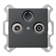 Розетка TV / SAT проходная Gira Standard 55 Антрацит (в сборе) 