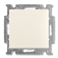 Розетка с заземлением и с крышкой ABB Basic 55 Слоновая кость (в сборе) (бежевый) 