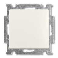 Розетка с заземлением и с крышкой ABB Basic 55 Шале-Белый  (в сборе) 