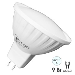 Лампа светодиодная FL-LED MR16 9W 4200K 220V GU5.3 56xd50 840LM 