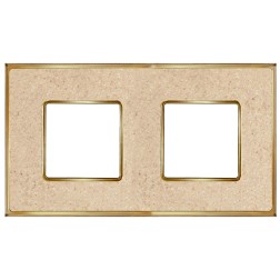 Рамка 2-ная Fede Vintage Corinto, auroramarble-bright gold 